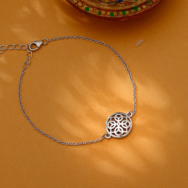 Silver Mandala Bracelet Rakhi