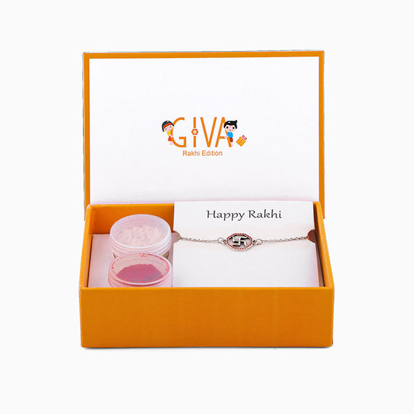 Silver Vintage Swastik Bracelet Rakhi
