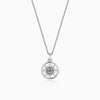 Silver Compass of Life Pendant with Box Chain For Him