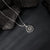 Silver Compass of Life Pendant with Box Chain For Him